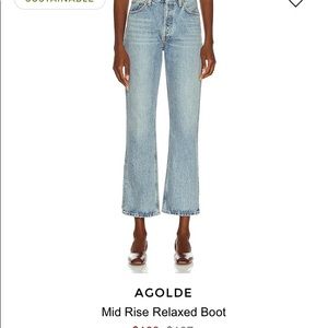 AGOLDE Mid Rise Relaxed Boot Jeans